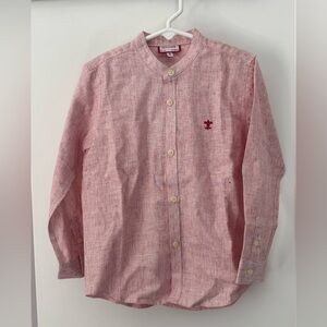 Boys Pink Button-Up Shirt Kurta Cotton 3 Years